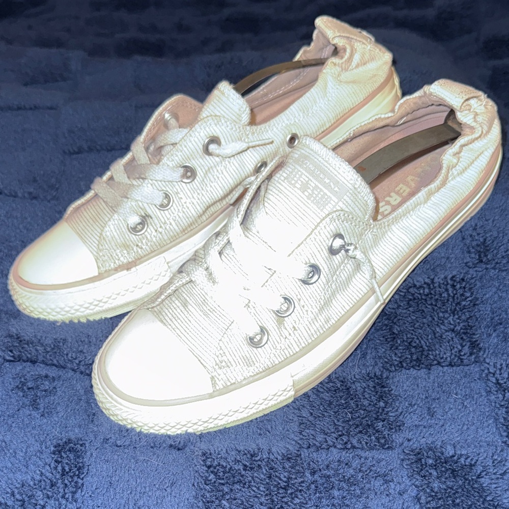 Converse Women's Chuck Taylor All Star Shoreline slip-on sneakers. Pink/cream - Picture 3 of 9